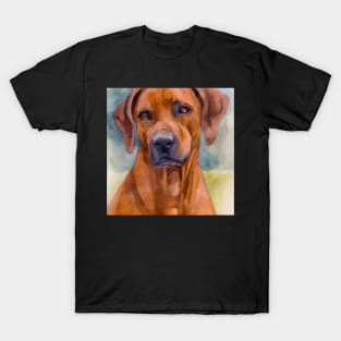 Rhodesian Ridgeback Watercolor Painting - Dog Lover Gifts T-Shirt